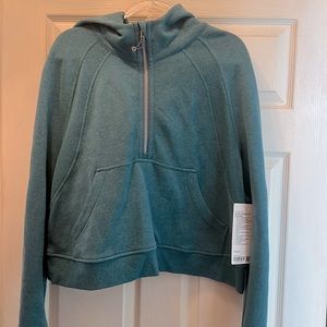 NWT Lululemon Scuba Oversized Half Zip XL/XXL heathered desert teal